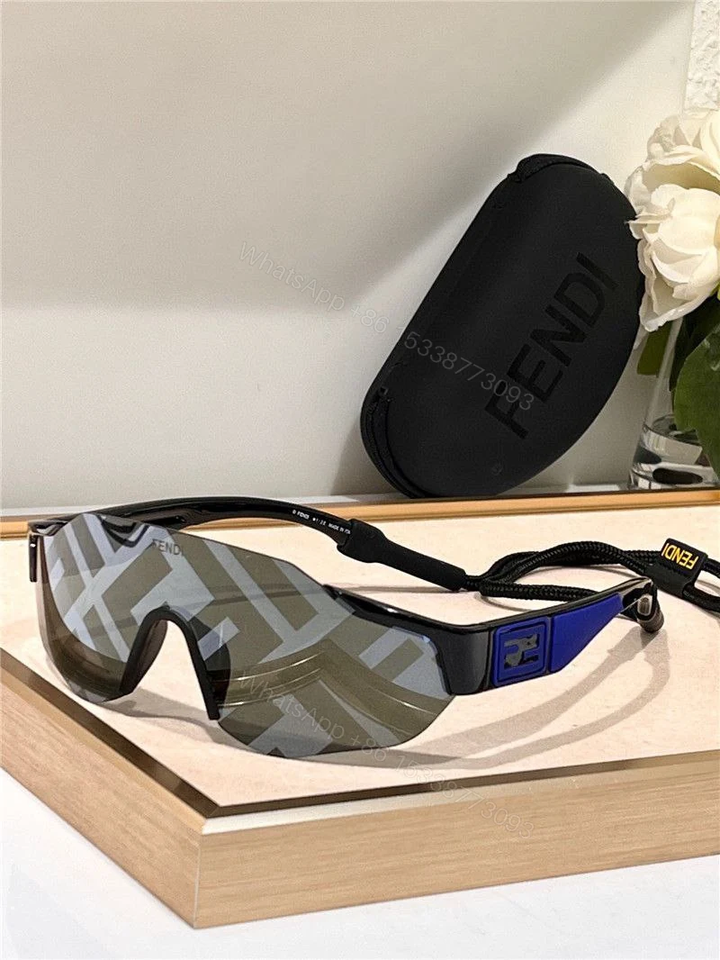 Fendi Sport White Shield Sunglasses — view 1