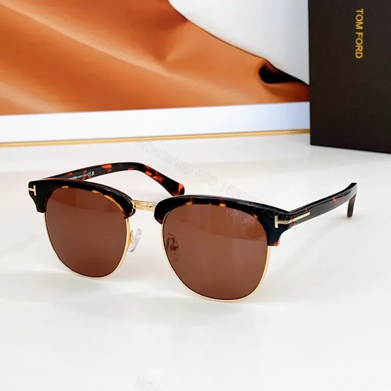 View 5 of Tortoiseshell Acetate Sunglasses with Gold Bridge â€“ Designer Style