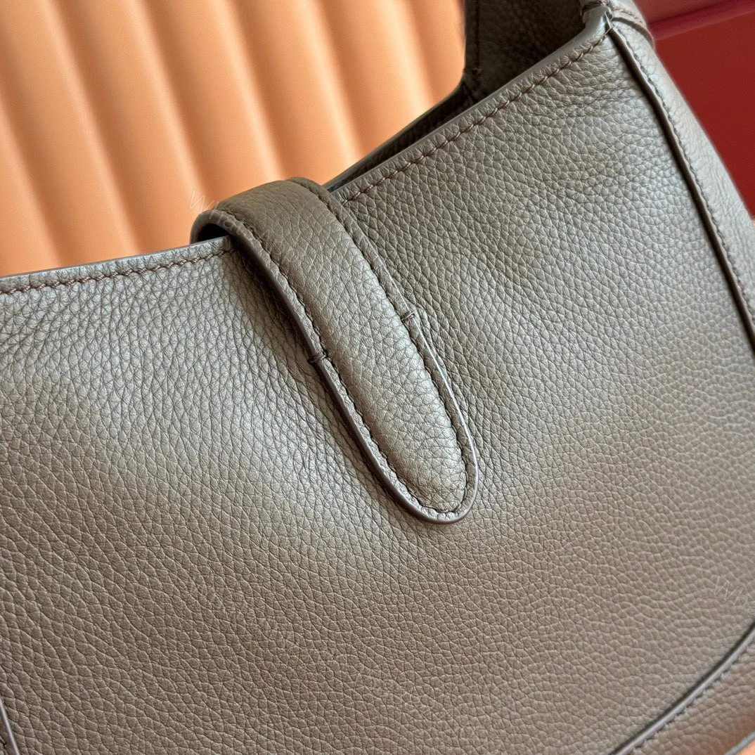 View 7 of GUCCI 25S JACKIE 1961 SMALL BAG 28 CM IN DARK BROWN LEATHER WITH GOLD HARDWARE