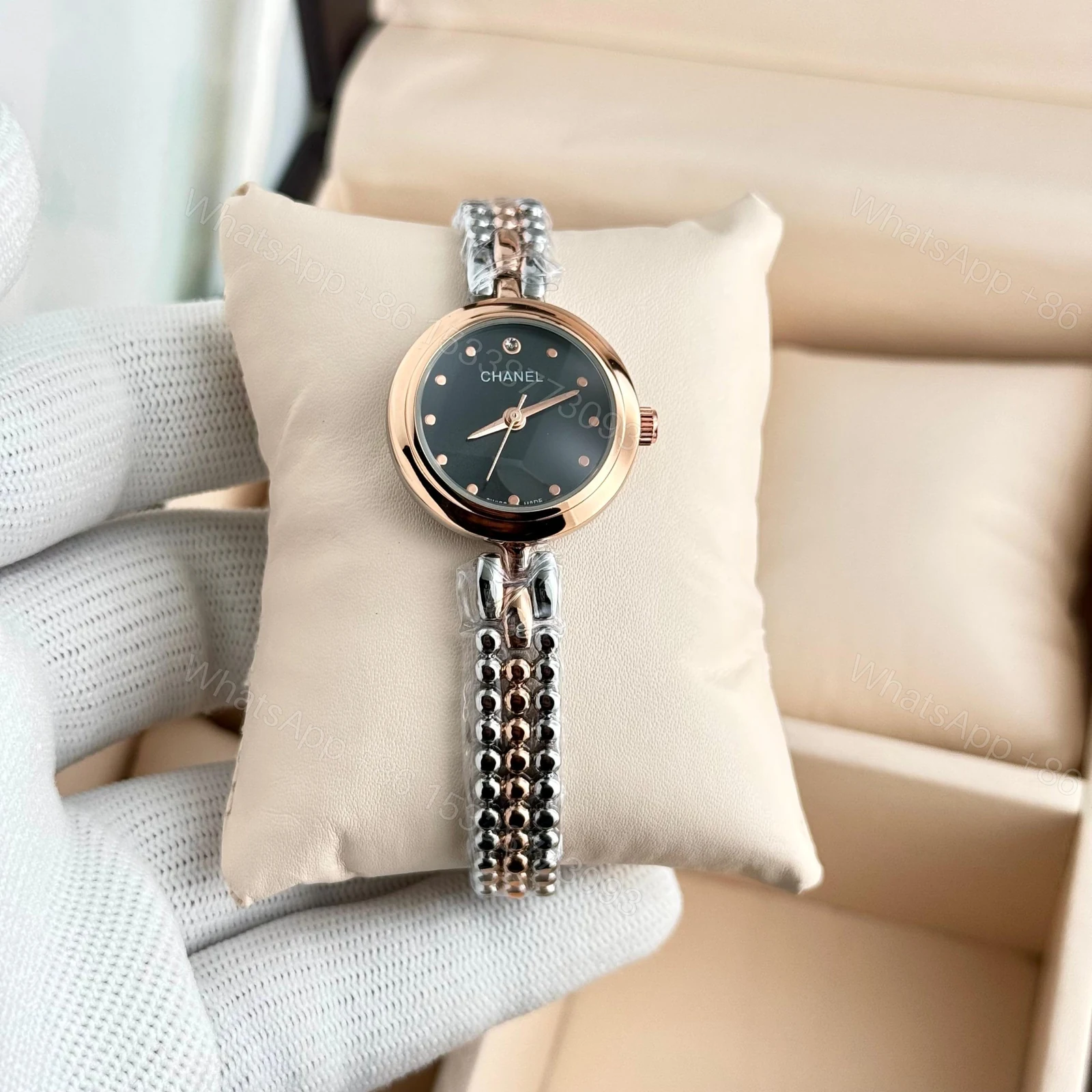 CK Calvin Klein Black Dial Chain Watch First Copy | 7A Quality Replica — view 1