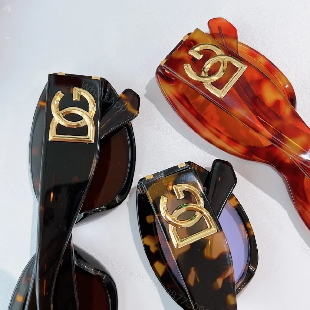 View 3 of Bold White Frame Sunglasses with Gold Hardware – Luxe Gradient Lenses