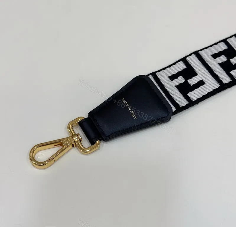 View 5 of Bold Fendi-Influence Strap: Luxe Webbing, Gold Hardware