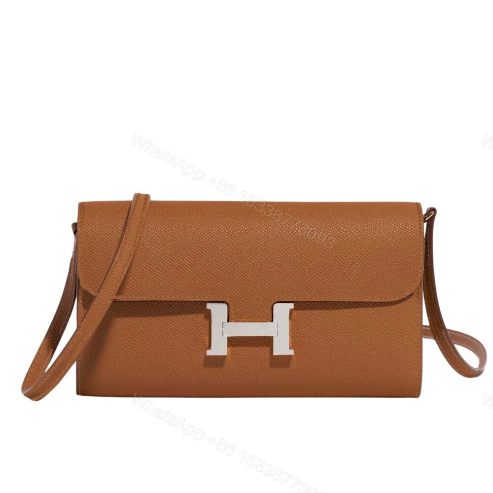 Hermes Constance Wallet To Go Gold Epsom Silver Hardware 21Cm — view 1