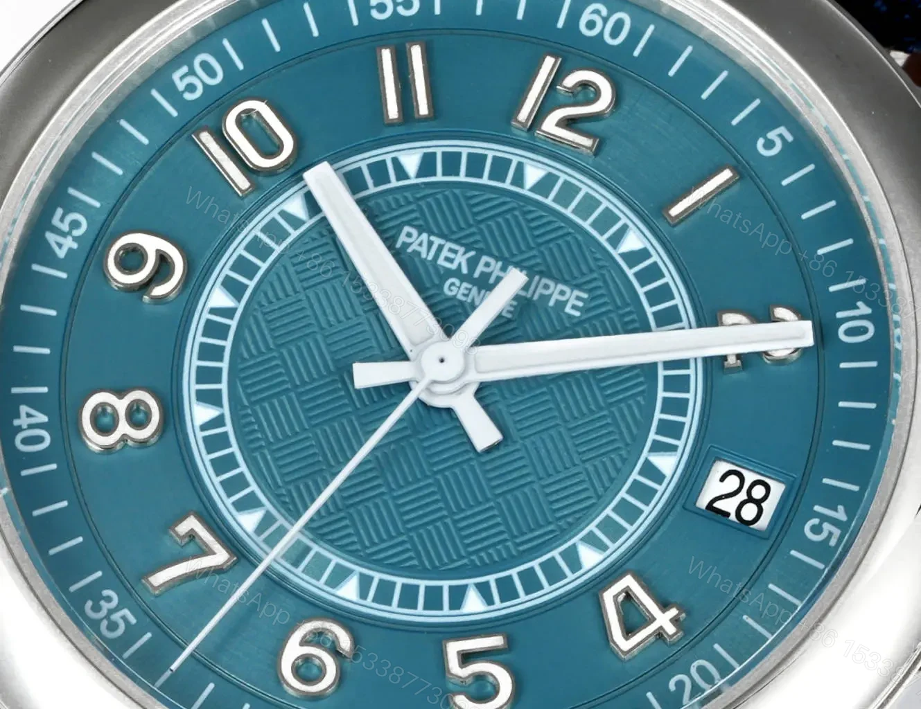 View 5 of Patek Philippe Limited Edition Commemorative Watch PP6007 Calatrava Steel Case Blue Dial Blue Strap Sporty Style