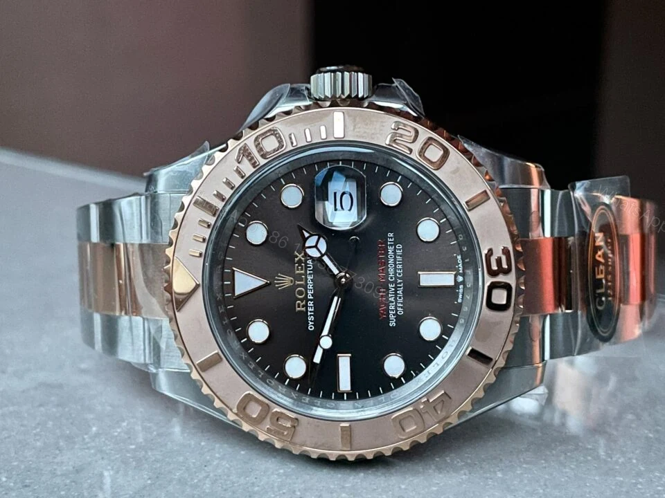View 5 of CF FACTORY 1:1 Rolex Yacht-Master 116621 SS/RG 904L steel Black Dial VS3235