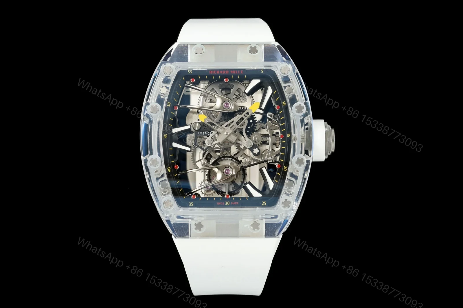 Richard Mille RM56-02 Sapphire Crystal Tourbillon Watch Transparent Skeleton Cable Suspension Movement Ultra Light Premium Edition RM-RM56-02-SCX-TB35 — view 1
