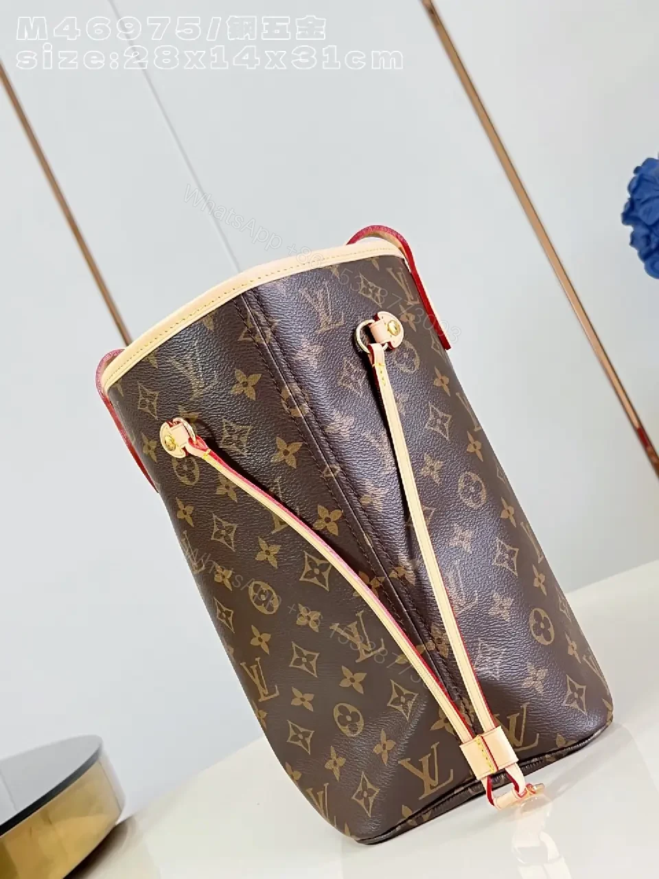 View 5 of Structured Monogram Tote: Leather, Classic, Ultra-Durable Carryall