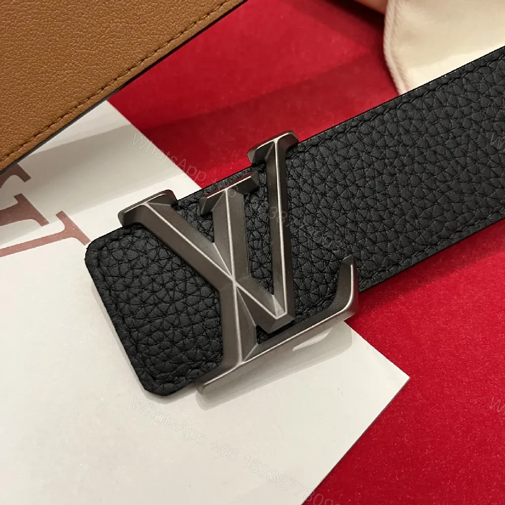 View 3 of Leather Belt + Calfskin + Minimalist + Subtle Signature Buckle + Belt