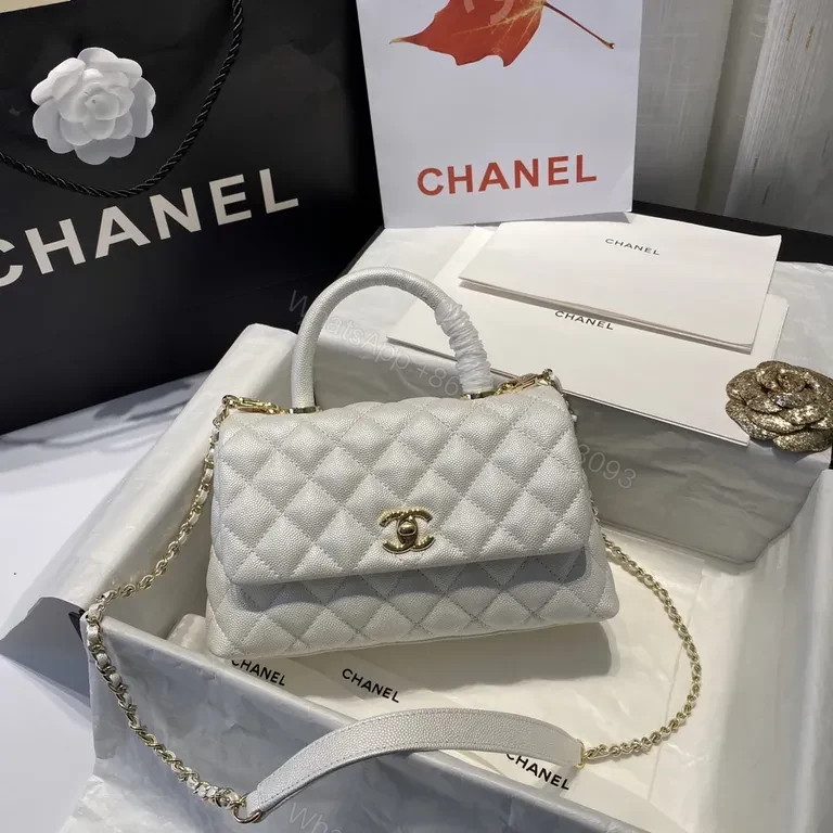 Chanel-Inspired Quilted Mini Bag with Gold Chain - Luxe Texture — view 1