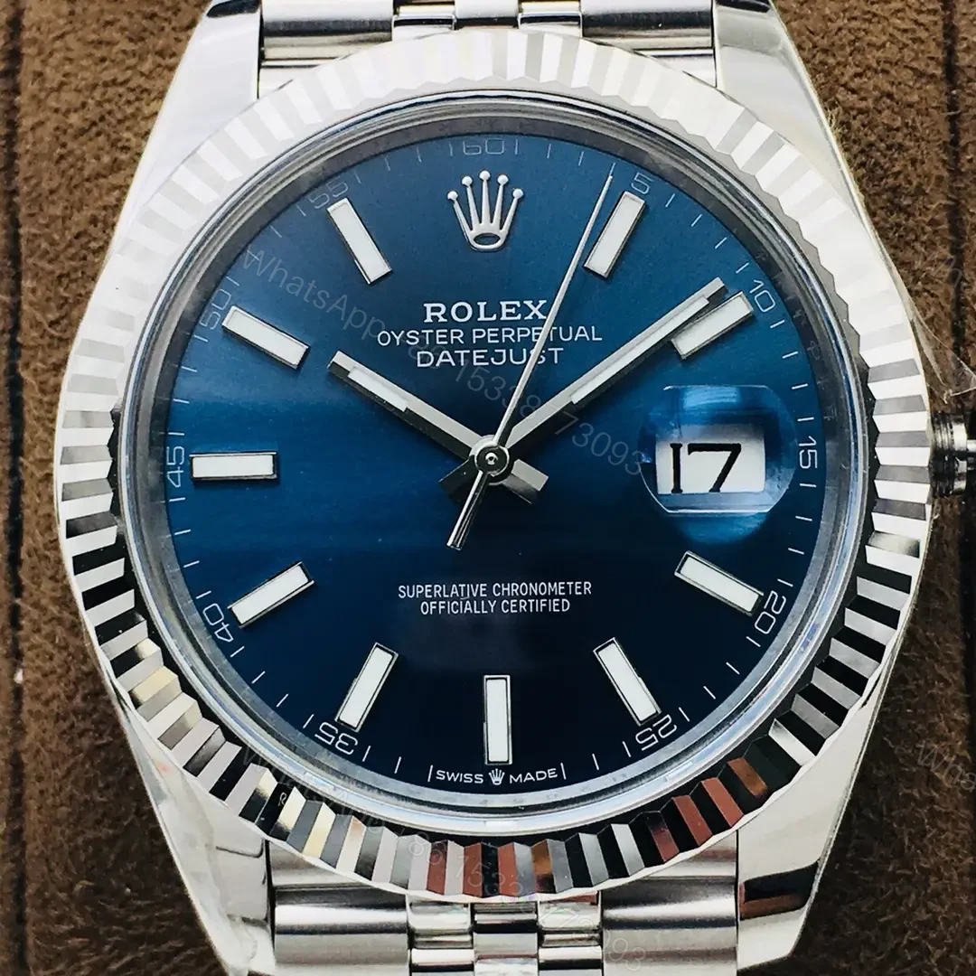 View 4 of Rolex Datejust 41 Blue Dial Stainless Steel Jubilee Watch 126334-0002