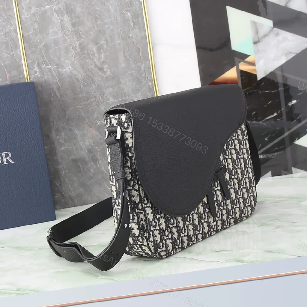 View 6 of Monogram Crossbody: Black Leather, Modern Luxe, Daily Chic