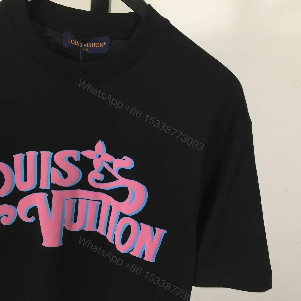 View 2 of Bold Graphic Tee Black + Cotton Blend + Streetwear + LV-inspired Logo + T-Shirt