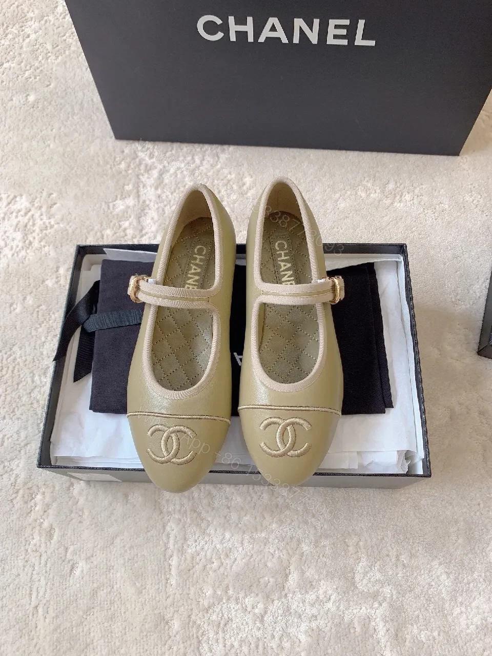 View 4 of Taupe Leather Ballet Flats — Subtle Luxury, All-Day Comfort