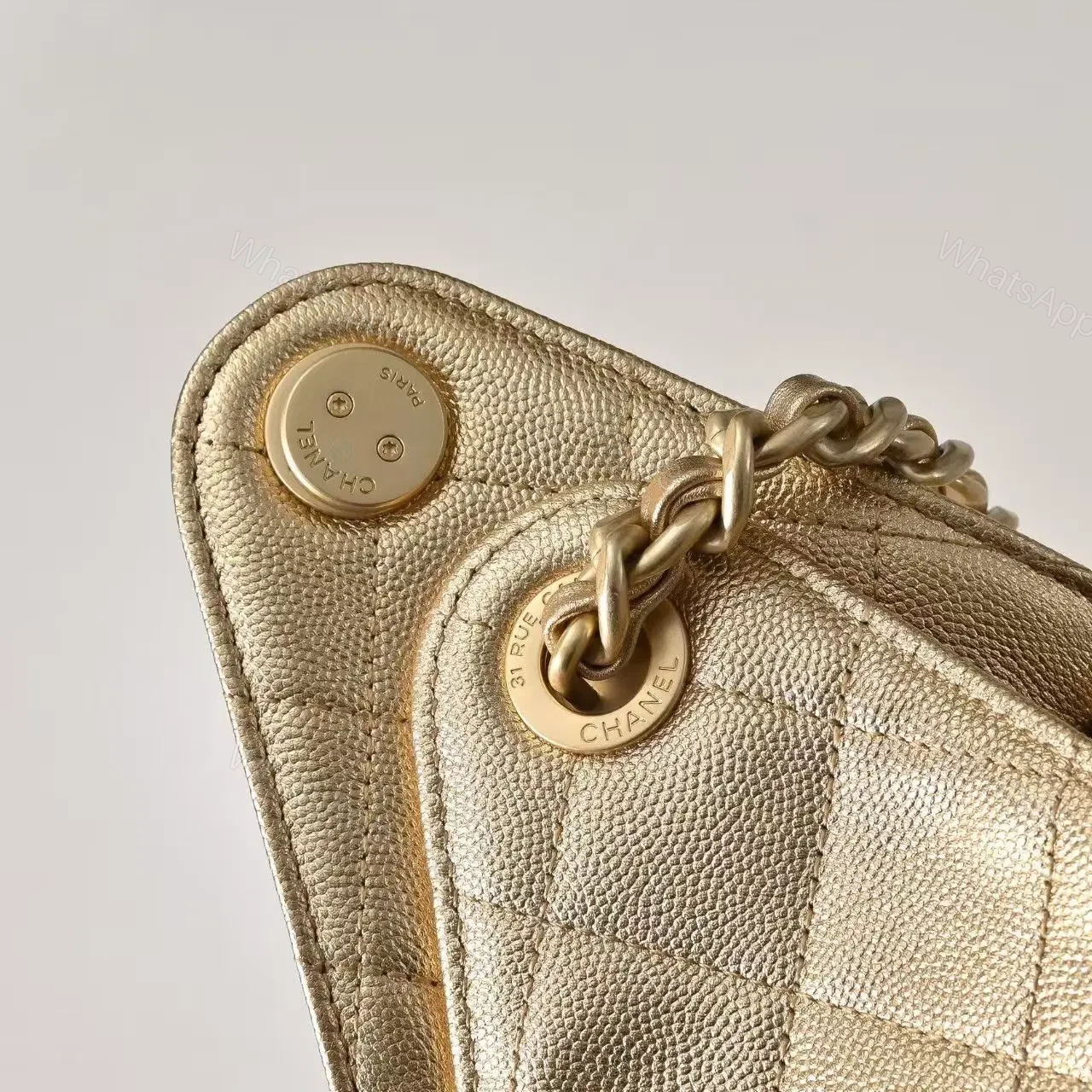 View 2 of Chanel 25 Small Gold, Gold hardware