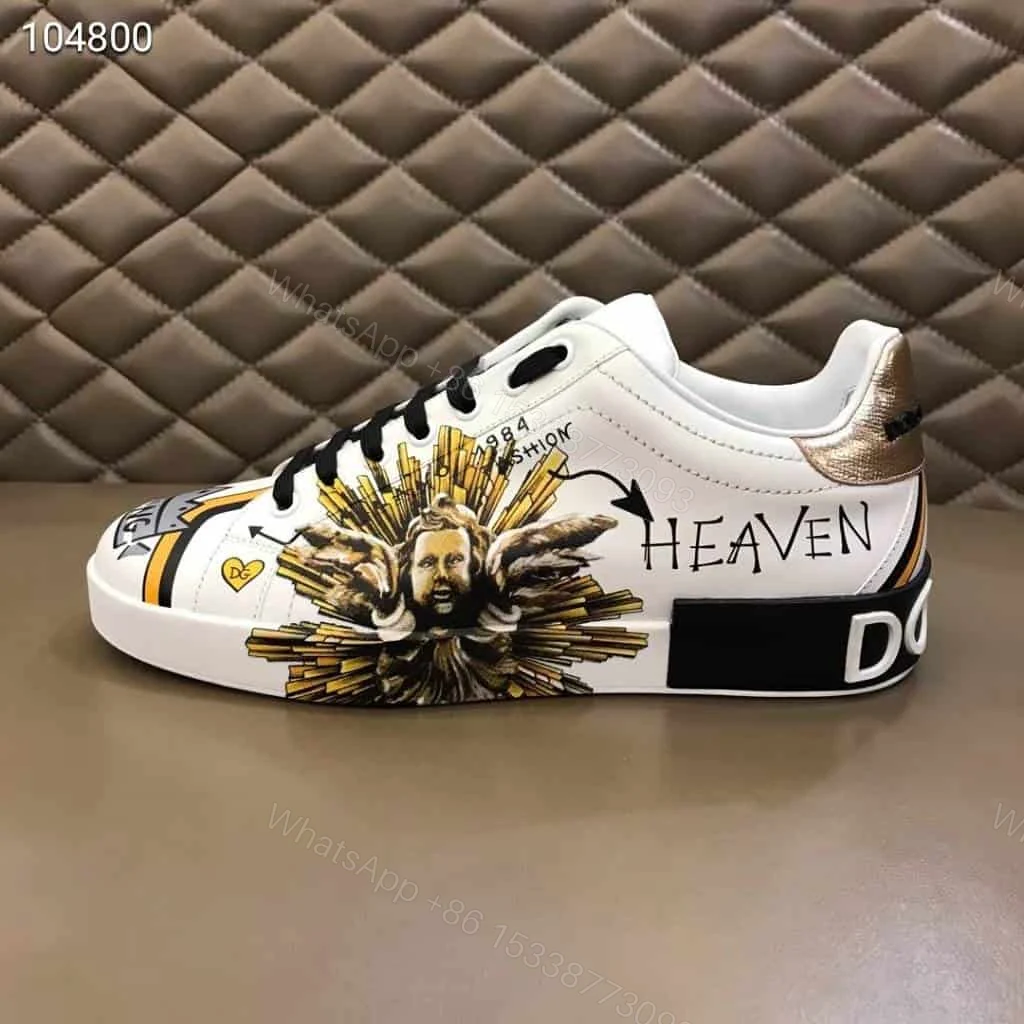 View 2 of DOLCE & GABBANA PRINTED CALFSKIN PORTOFINO SNEAKERS – DG7
