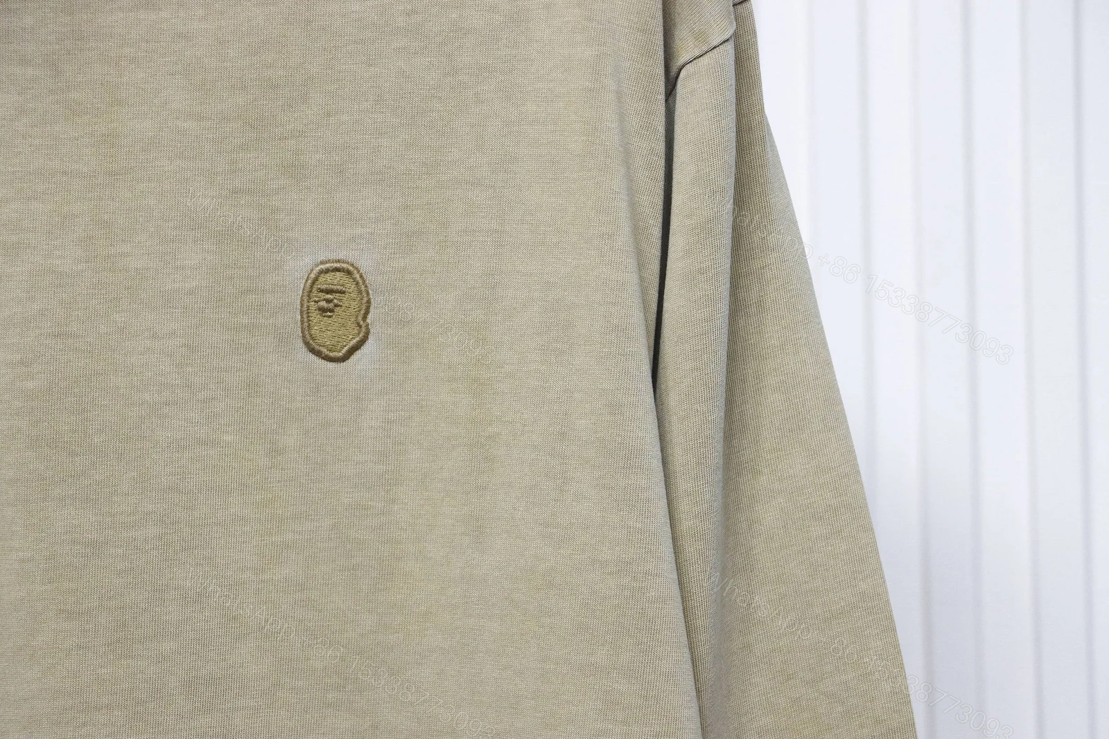 View 6 of BAPE Ape Head Small Logo Embroidered Sleeves Yellow