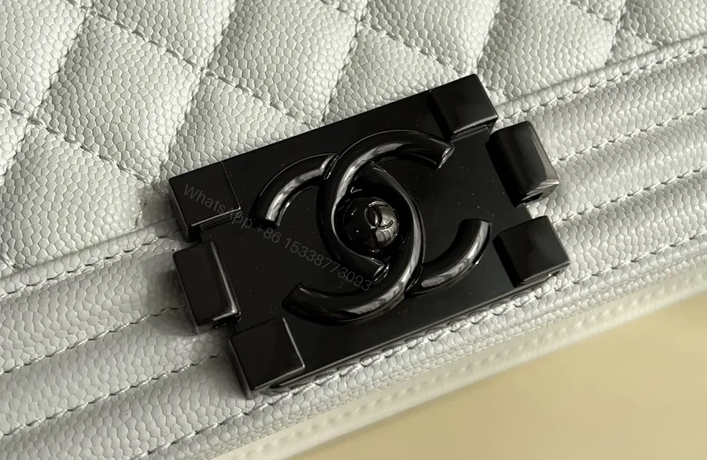View 9 of Chanel-Style Quilted Crossbody Bag with Chain Strap