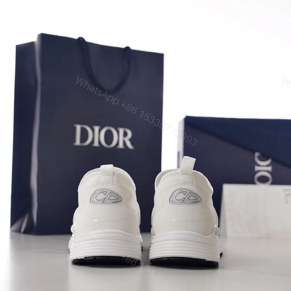 View 3 of White Knit Runner: Subtle Texture, Luxe Comfort Sneaker