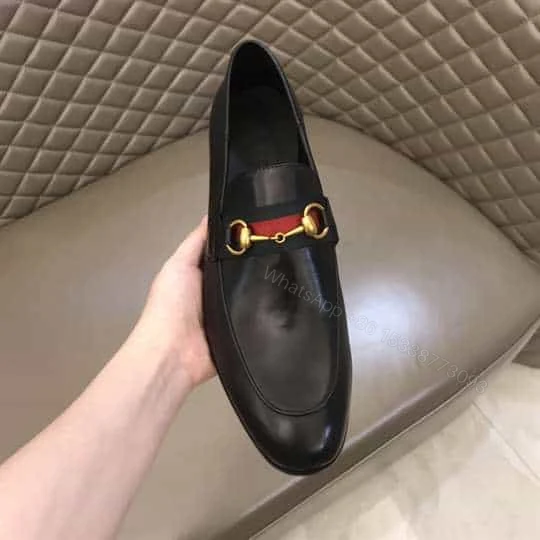 View 4 of GUCCI 10MM LEATHER FOLDABLED LOAFERS W/ WEB – LDG017