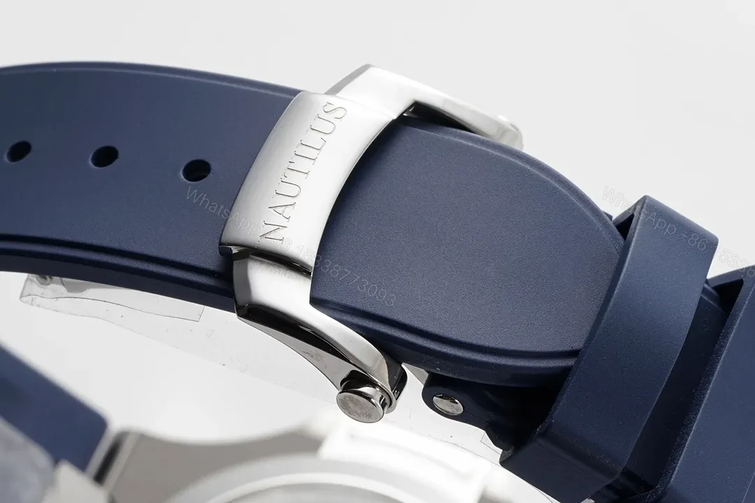 View 9 of Patek Philippe Blue Nautilus Rubber Strap Watch