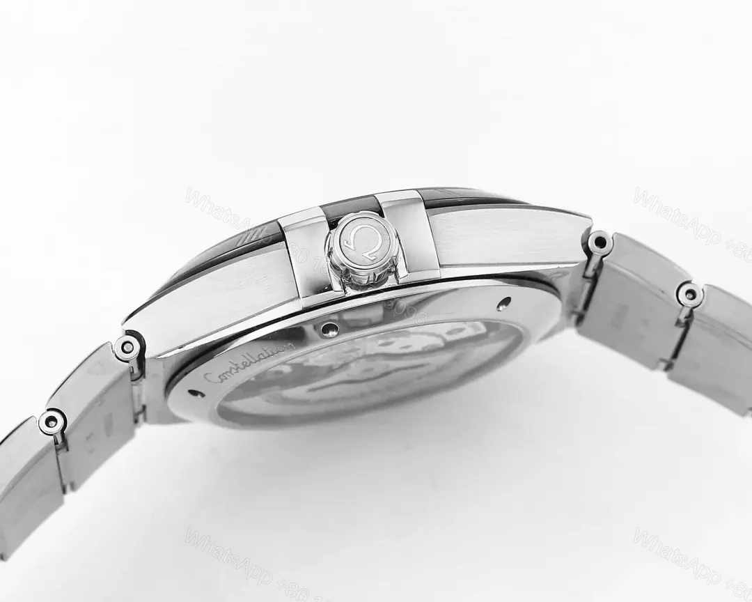 View 6 of Omega Constellation Star Series 5th Generation Ceramic Bezel Watch Black Dial 41MM Stainless Steel Case 8900/8901 Co-Axial Movement