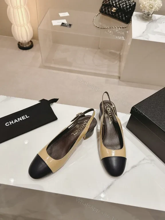 View 6 of Chanel-Inspired Block Heel Slingbacks: Subtle Contrast