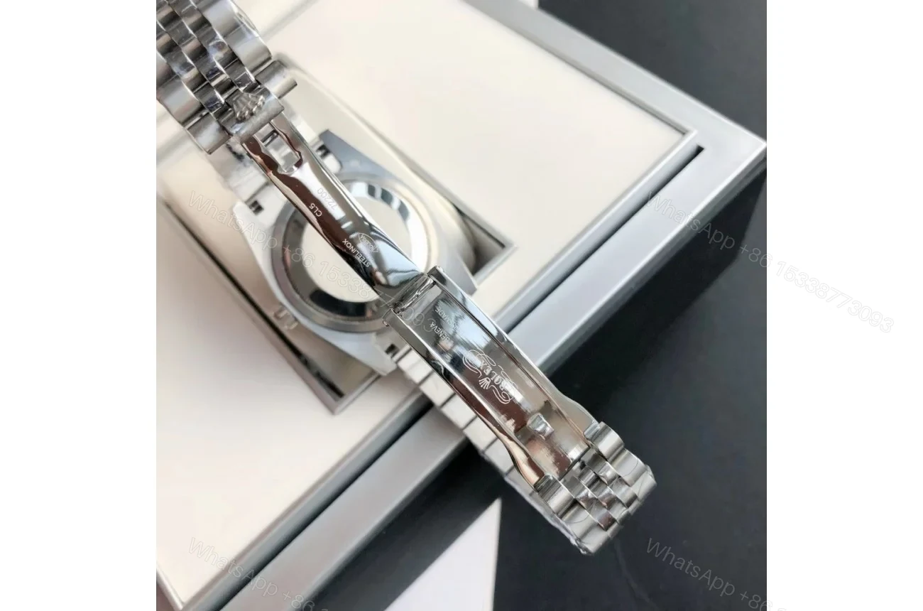 View 7 of Replica Rolex Datejust SS/SS Jub Green/Dia 36/28 mm