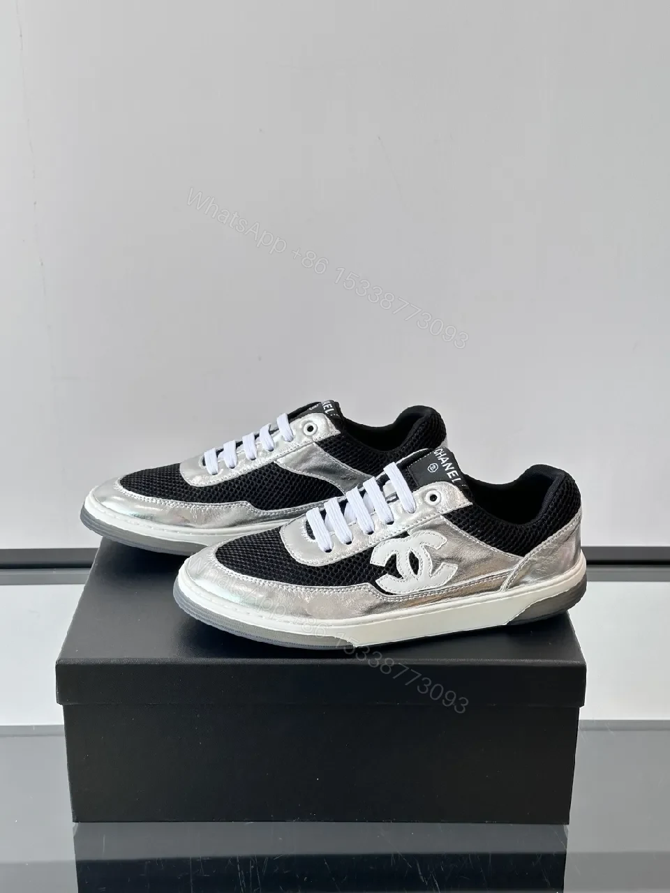 View 7 of Chunky Metallic Sneaker + Leather + Streetwear + Luxe Shine + Sneaker
