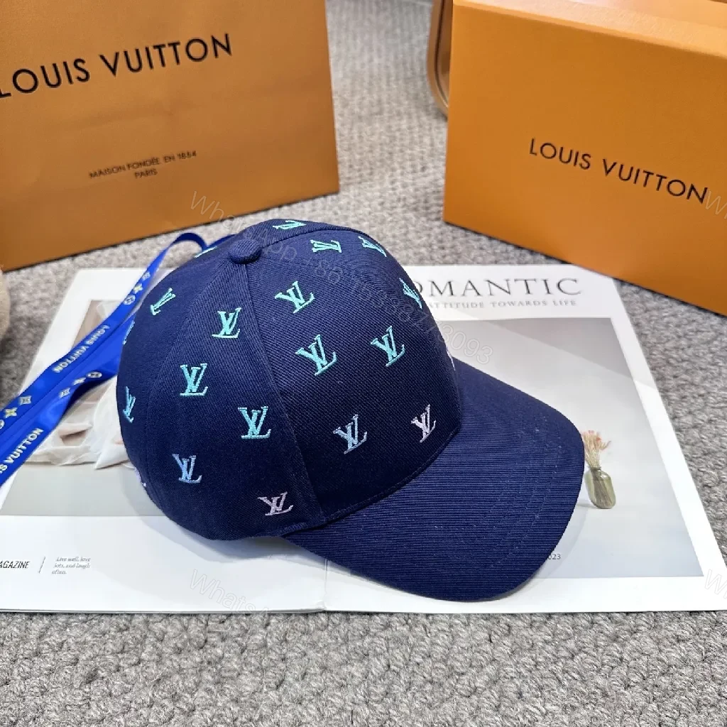 View 3 of Navy Canvas Cap – Modern Monogram Minimalist Luxury Cap