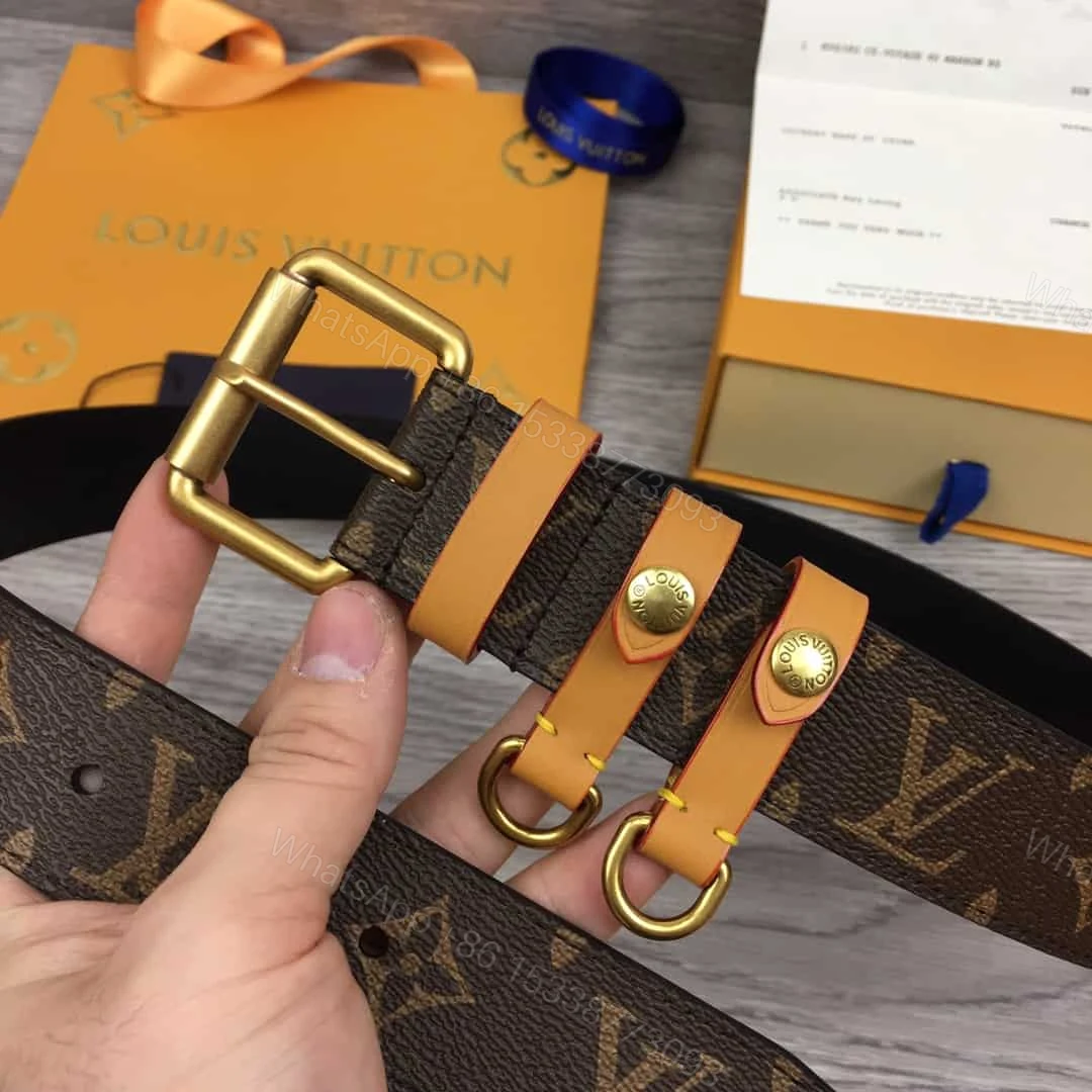 View 6 of LOUIS VUITTON SIGNATURE BELT MONOGRAM 35MM BROWN – B112