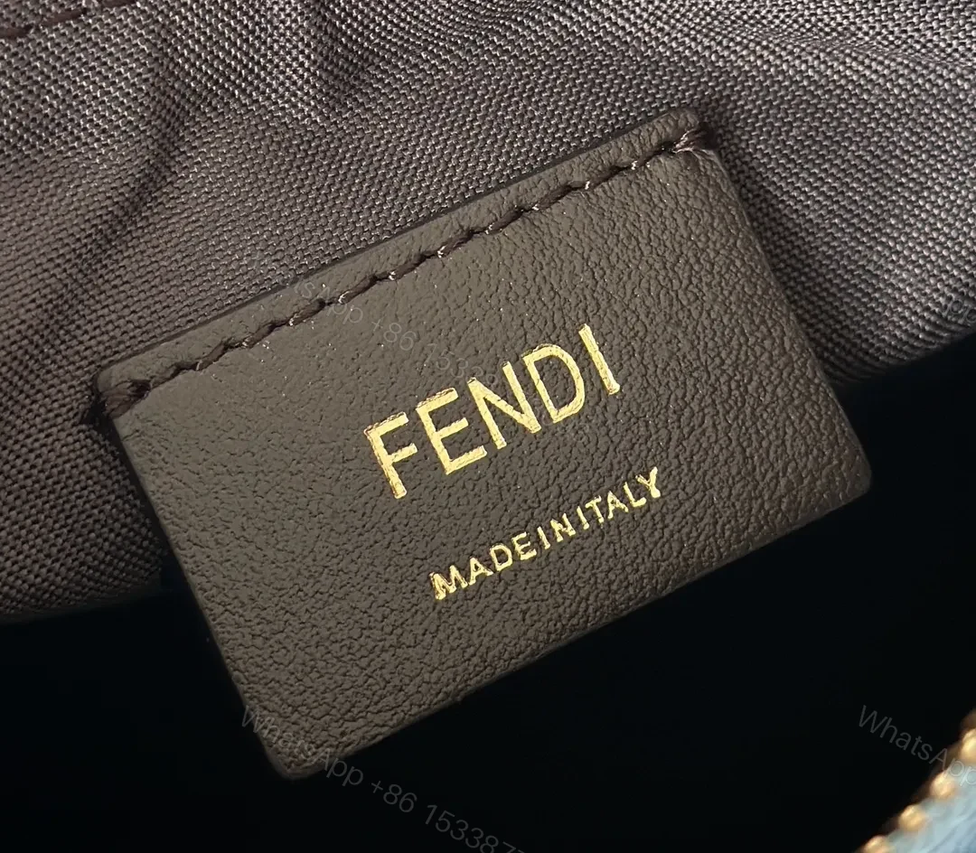 View 8 of Blue Monogram Hinge Bag in Signature Pattern - Everyday Luxury Bag
