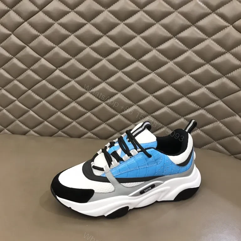 View 6 of White-Black-Grey Electric Blue Luxe Runner: Dior-Inspired