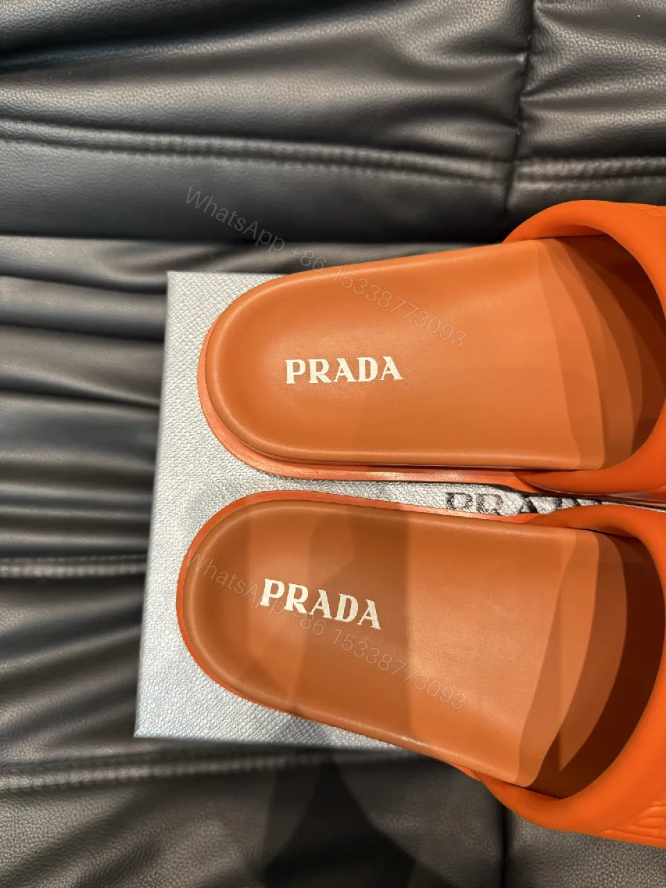 View 7 of Bold Orange Textured-Stride Slider, Premium Comfort