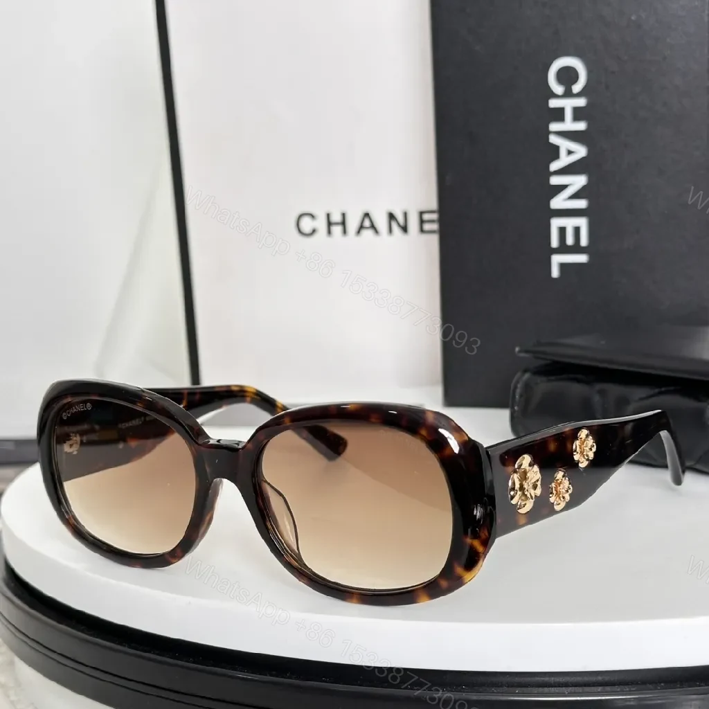 View 2 of Black Oval Sunglasses with Bloom Embellished Arms - Luxe, Gradient Lenses