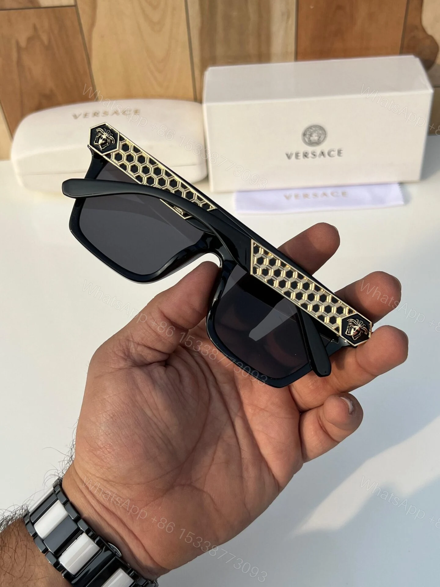 View 5 of Versace Sunglasses Black