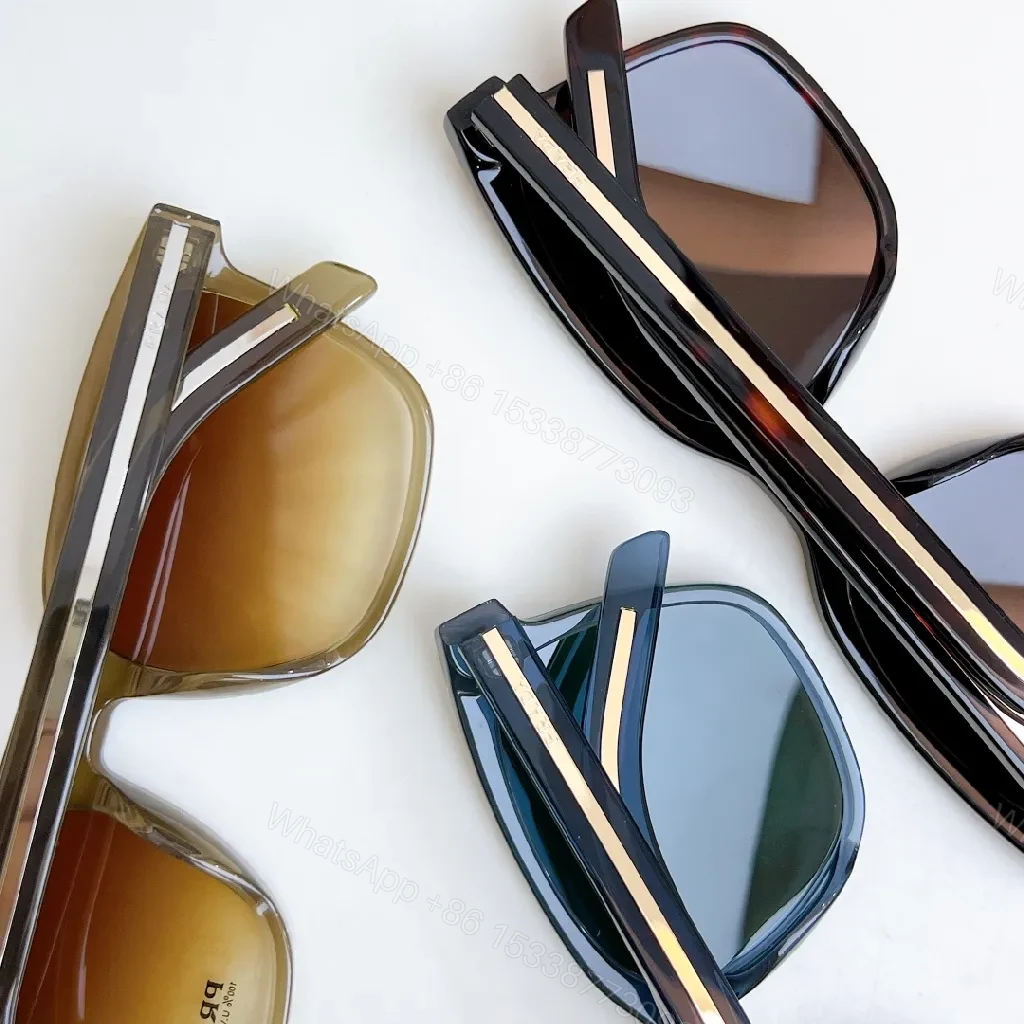 View 7 of Oversized Two-Tone Frame Sunglasses with UV400 Lenses