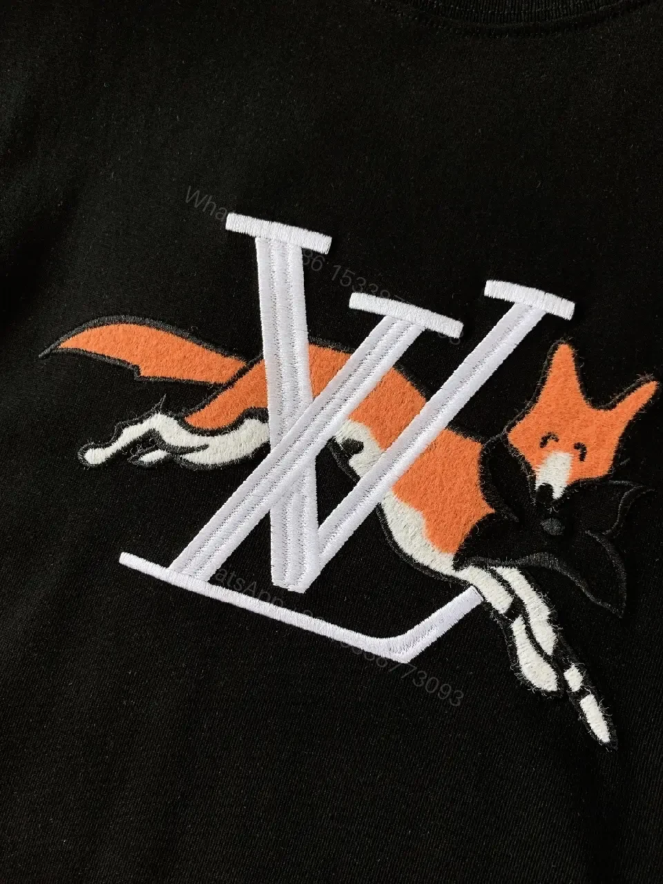 View 2 of Black Cotton Luxe Tee with Iconic Graphic