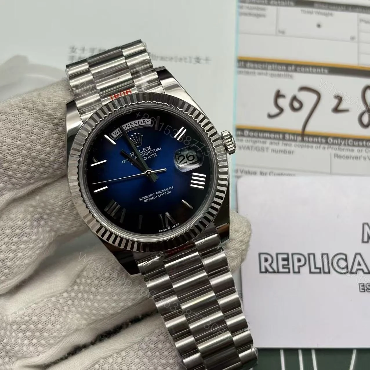 View 3 of Rolex Day-Date M228239 Blue Watch