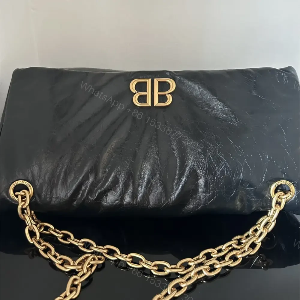 View 7 of 高仿Balenciaga*Monaco系列新款單肩包黑金L