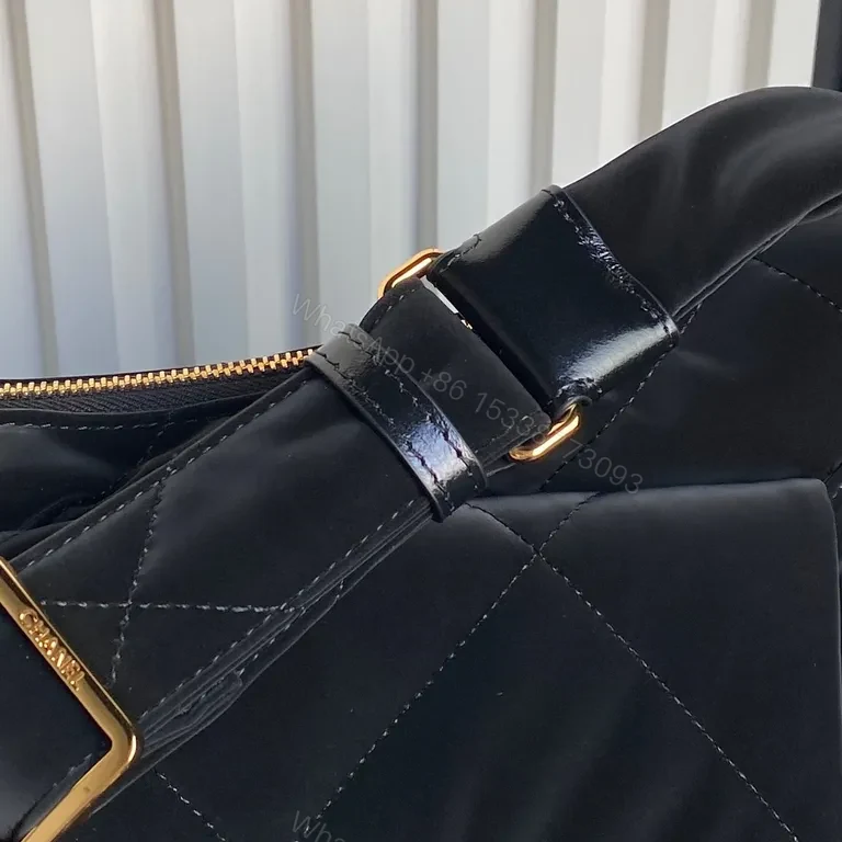 View 2 of Chic Quilted Crossbody Bag with Gold CC Flap - Luxe Everyday