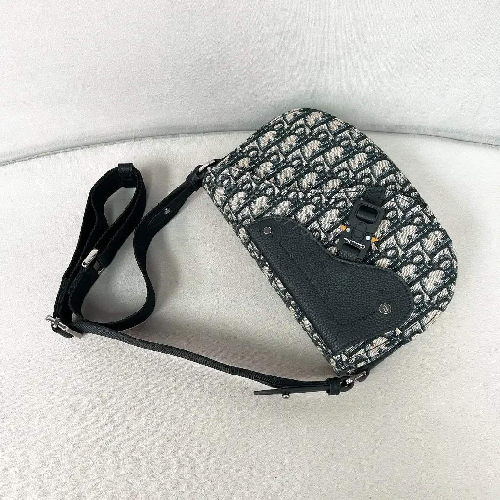 View 4 of Chic Monogram Crossbody Bag: Textured Leather, Modern Utility