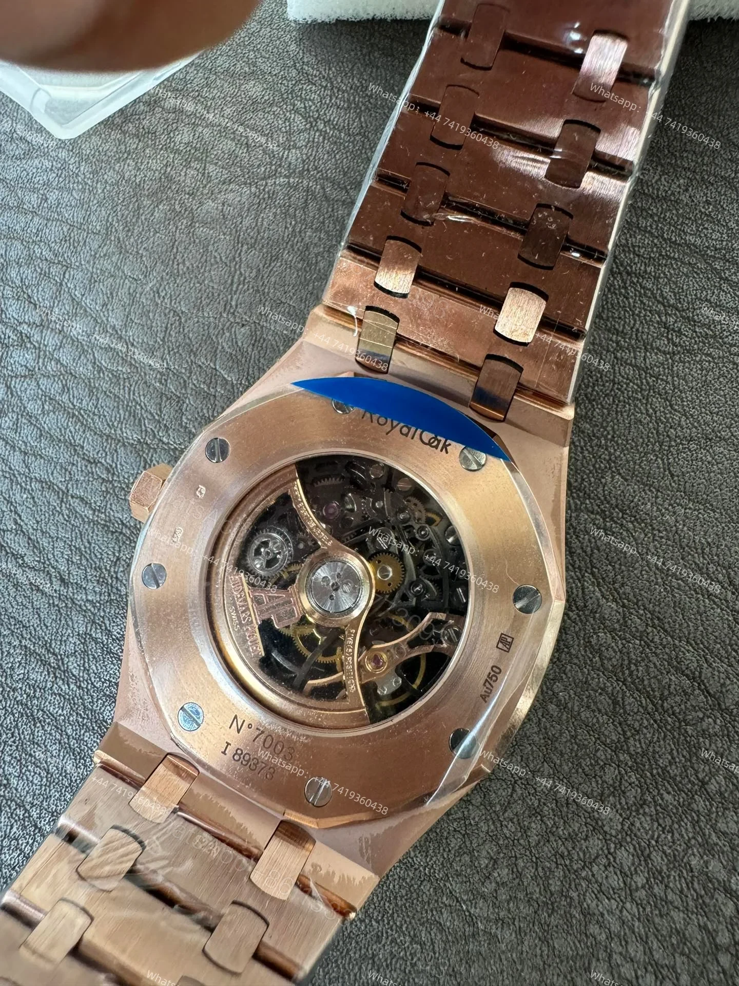 View 9 of Audemars Piguet Super Clone Royal Oak 15407 Rose Gold Skeleton Dial 41MM