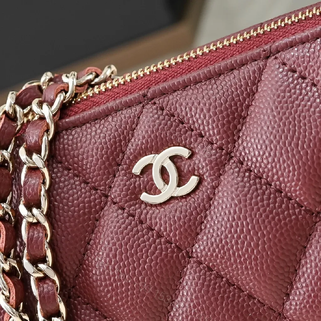 View 4 of Burgundy Quilted Leather Flap Bag: Classic Sophistication