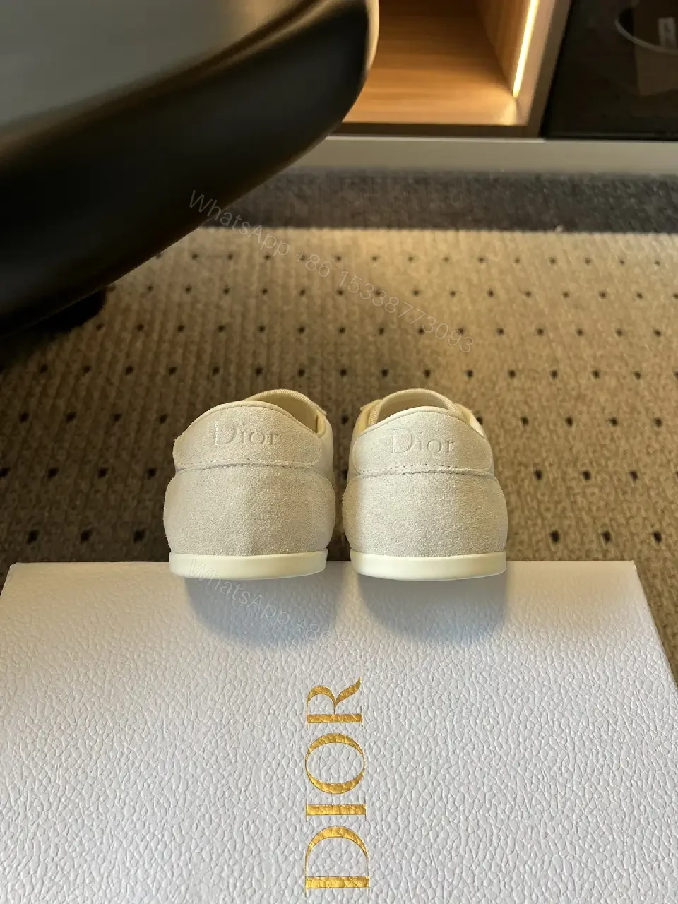 View 5 of White Premium Suede Mesh High-Tops, Subtle Luxe Comfort