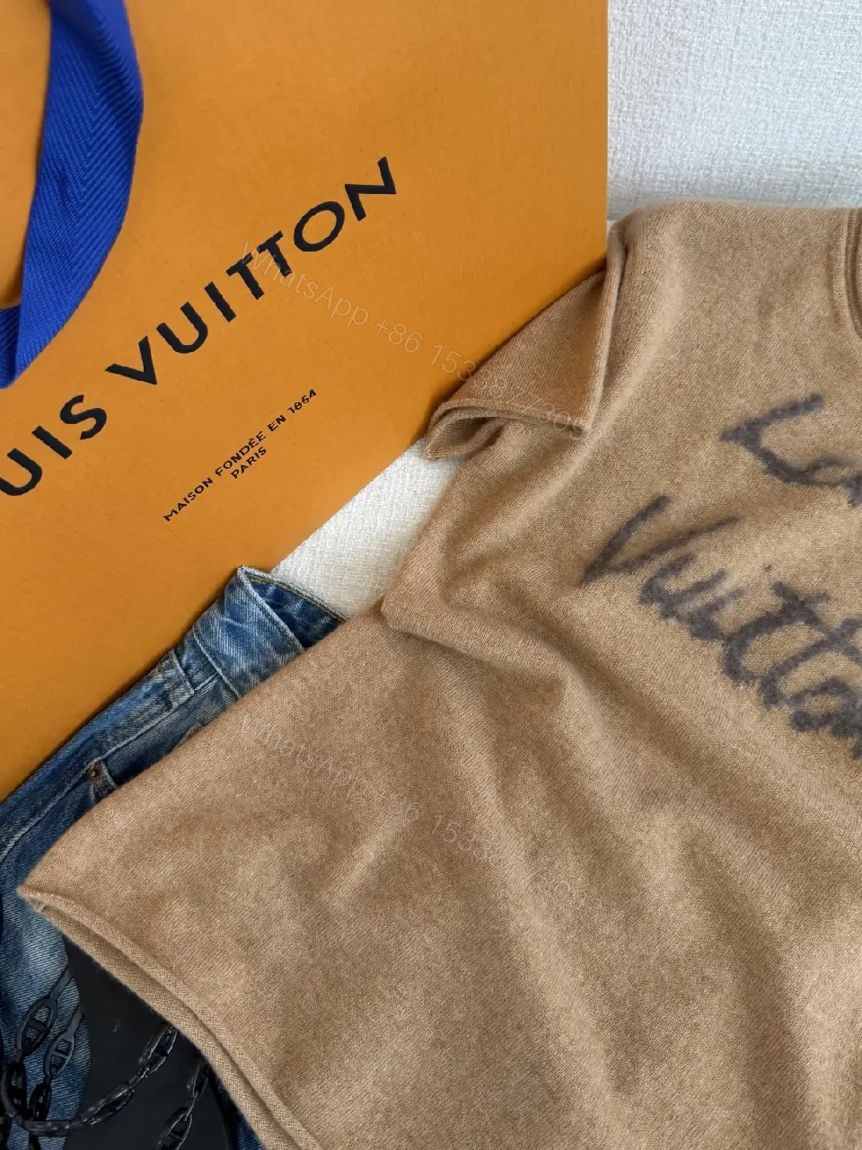 View 9 of Textured Knit Tee: Premium Casual Luxe, Blur Logo Update