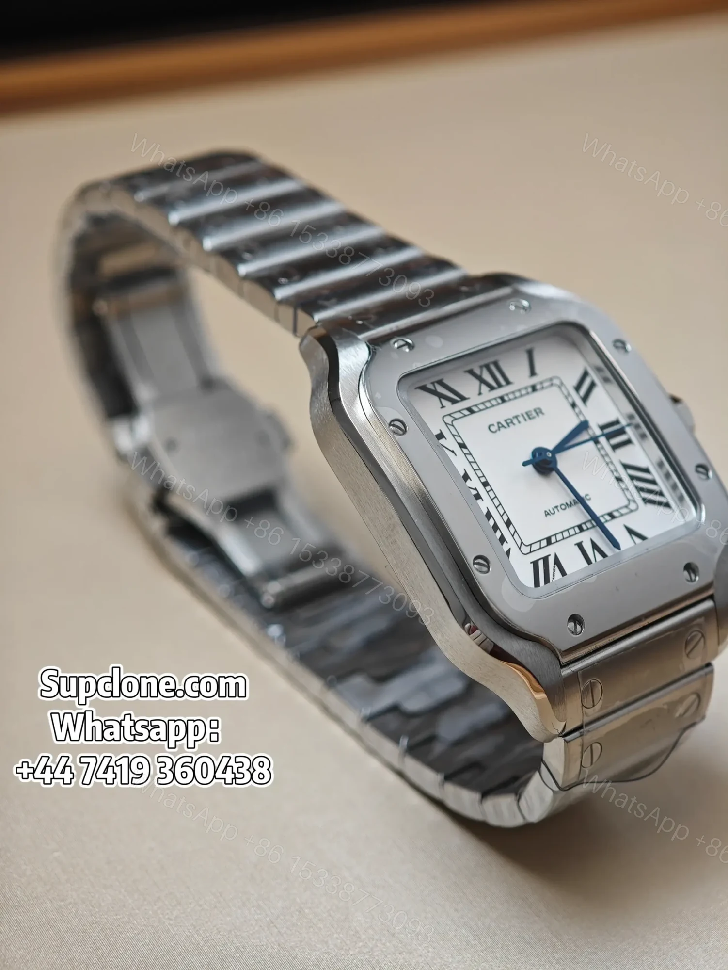 View 3 of Cartier Santos WSSA0029 35.1mm Super Clone White Dial Watch
