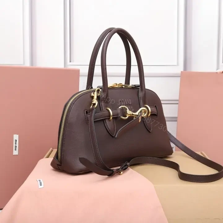 View 3 of 高仿miumiu*Aventure系列5BB168手提包石楠木色免檢版