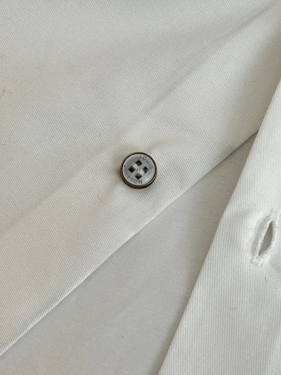 View 8 of Patterned White Shirt - Monogram Detailing, Lux Everyday Comfort