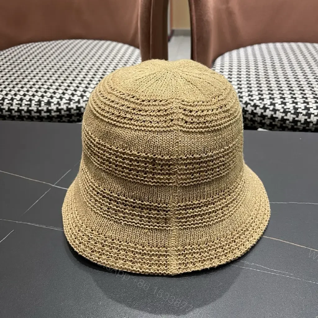 View 7 of Lightweight Straw Bucket Hat with Iconic Emblem