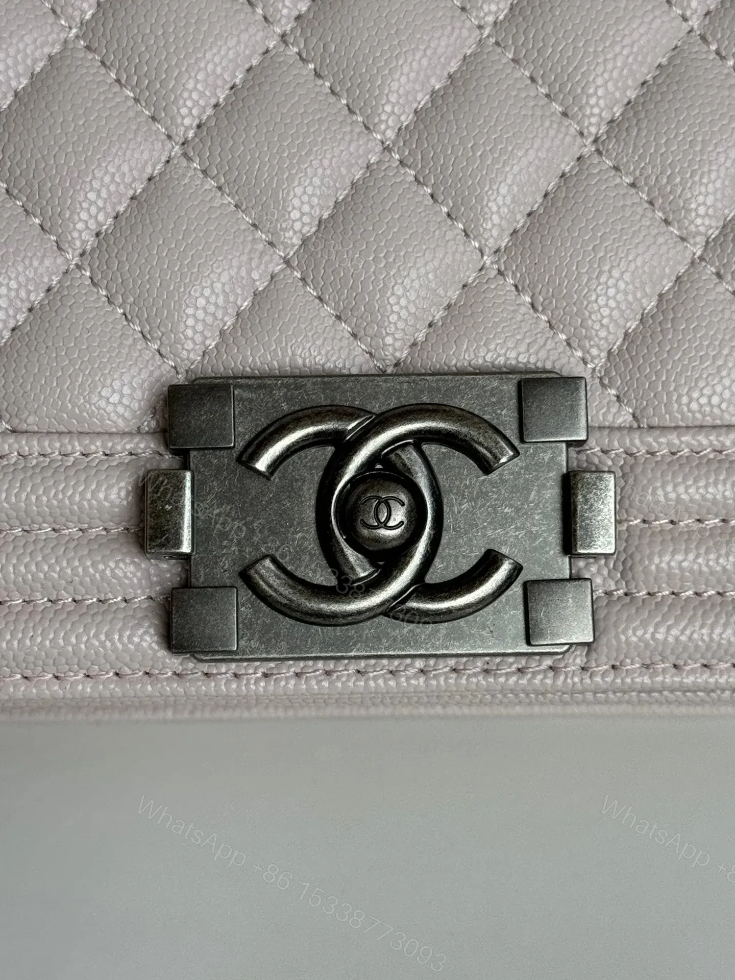 View 5 of CHANEL BOY BAG MEDIUM 25 IN PINK CALFSKIN
